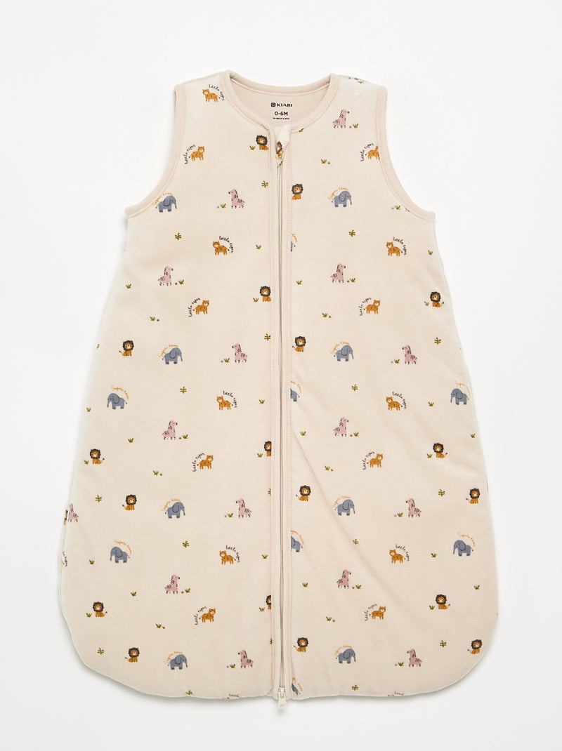 Saco de dormir de terciopelo Beige - Kiabi