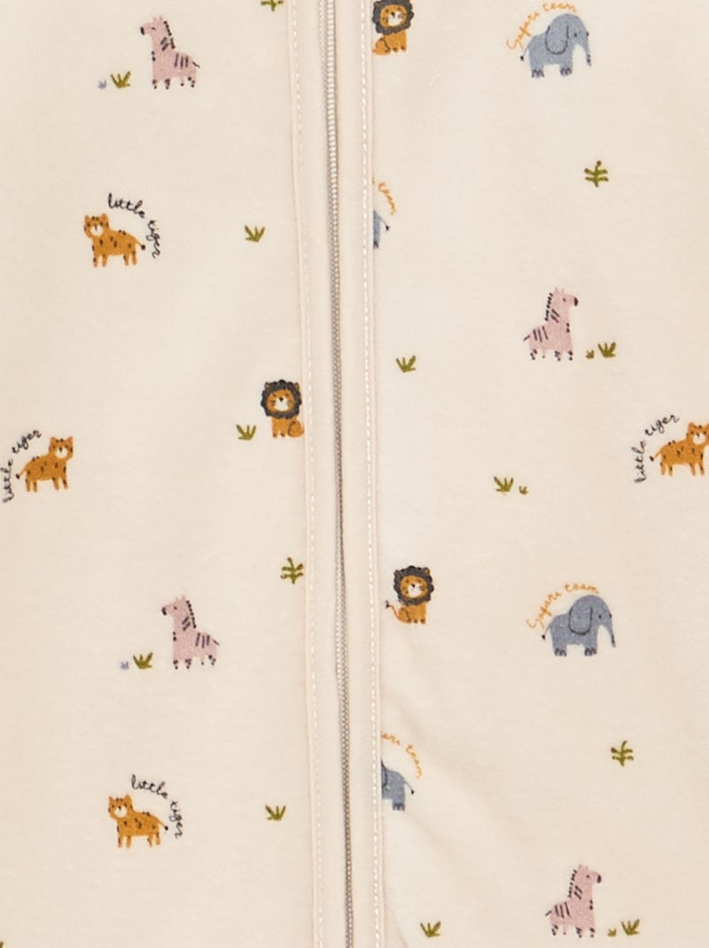 Saco de dormir de terciopelo Beige - Kiabi