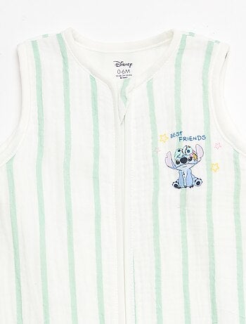 Saco de dormir de terciopelo 'Disney' 'Stitch' con cremallera y sin mangas