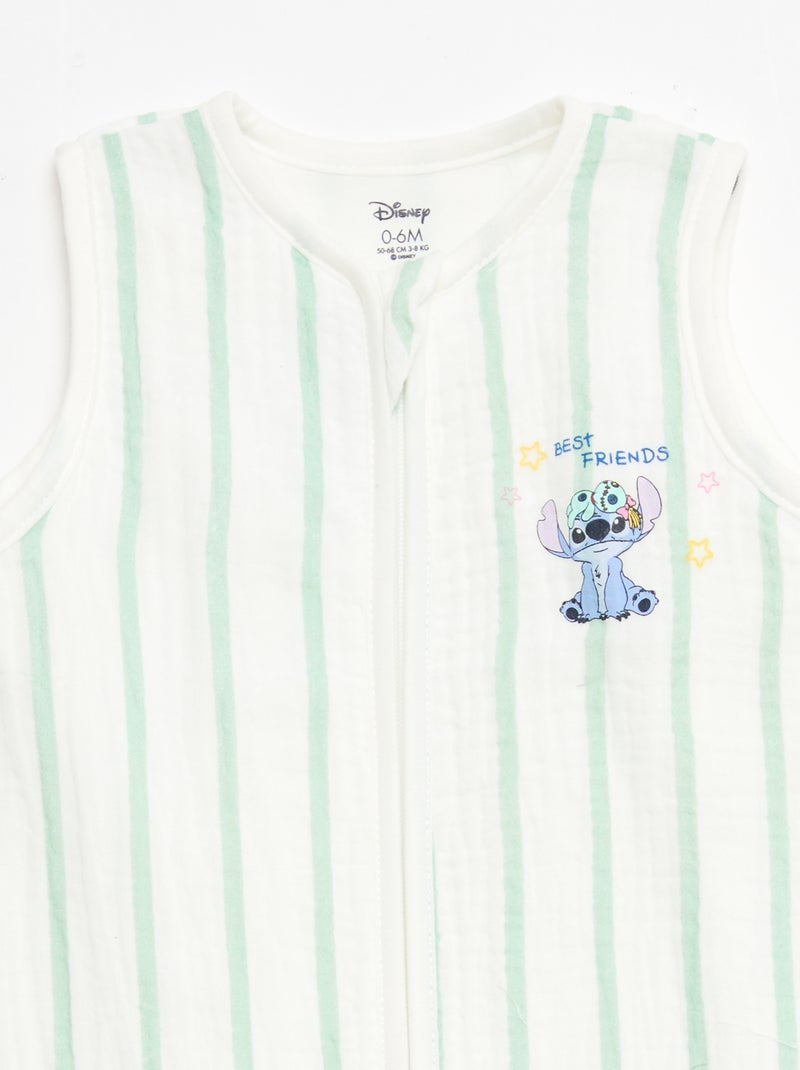 Saco de dormir de terciopelo 'Disney' 'Stitch' con cremallera y sin mangas Verde - Kiabi