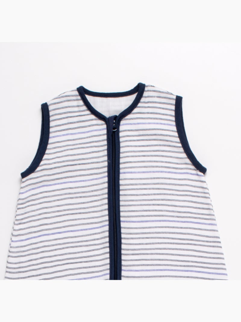 Saco de dormir de verano de algodón - SAUTHON Blanco Azul - Kiabi