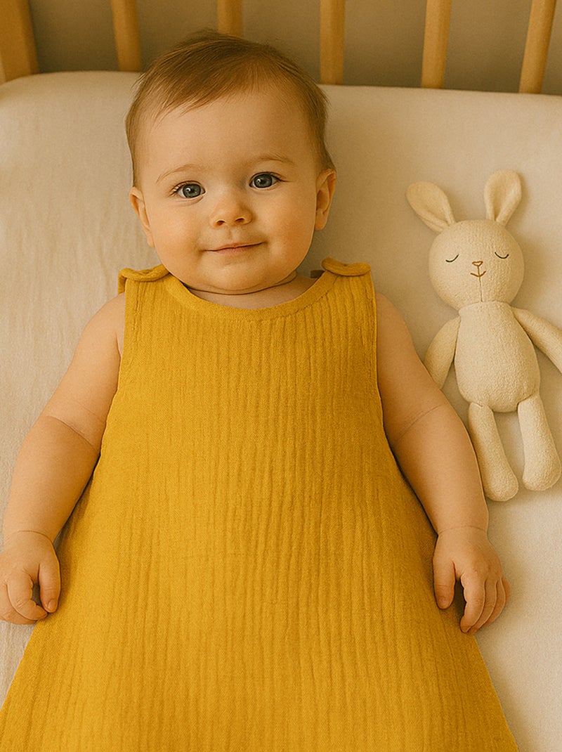 Saco de dormir de verano de algodón orgánico Beige arcilla - Kiabi