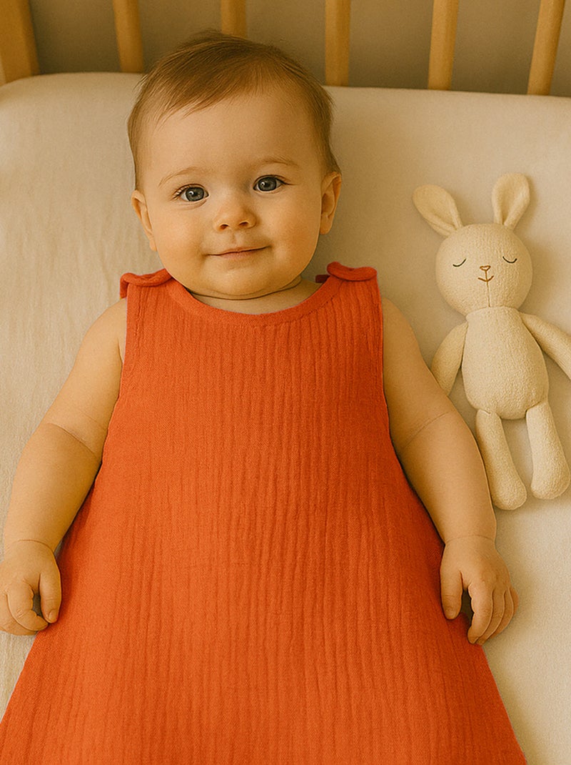 Saco de dormir de verano de algodón orgánico Rojo - Kiabi