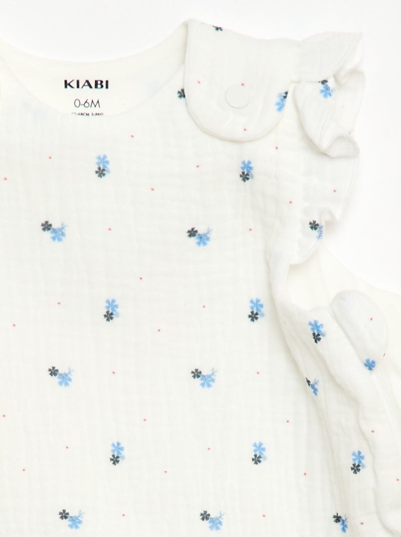 Saco de dormir estampado sin mangas Blanco - Kiabi