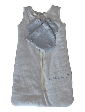 Saco de dormir + gorro + manoplas Les Chatounets