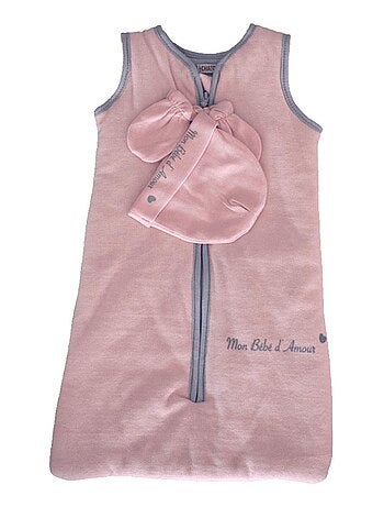 Saco de dormir + gorro + manoplas Les Chatounets