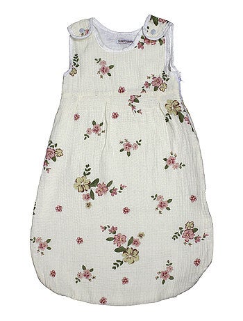 Saco de dormir ligero de muselina para recién nacidos "FLOR" LES CHATOUNETS