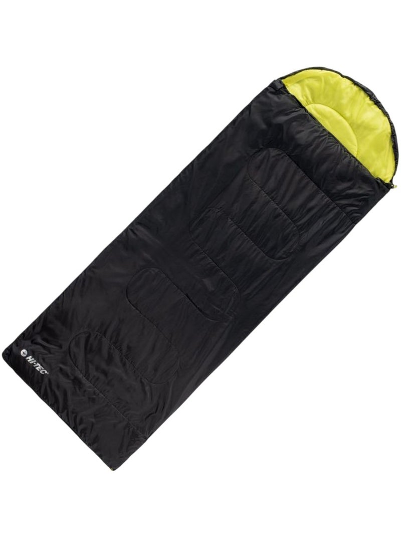 Saco de dormir mumio diseño logotipo - hi-tec Negro Amarillo - Kiabi
