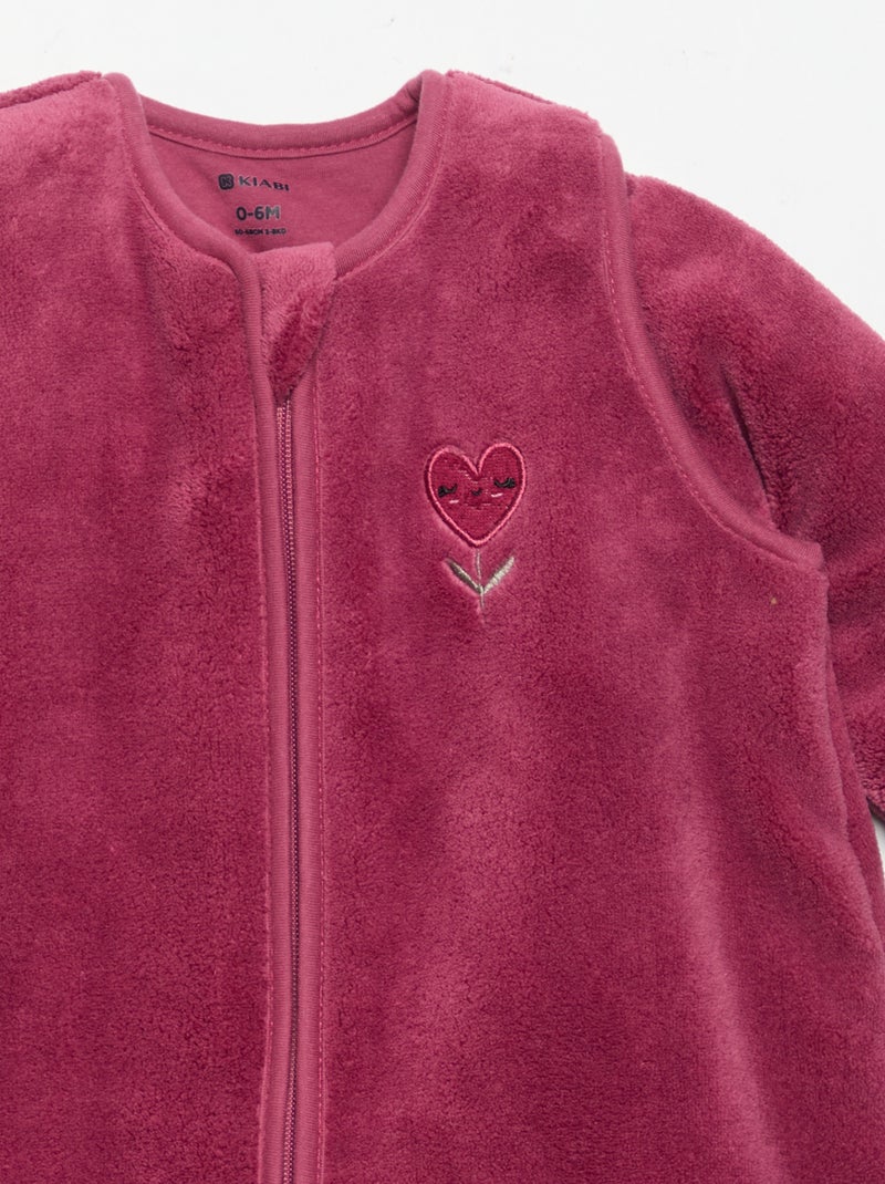 Saco de dormir para bebé con mangas extraíbles Rosa - Kiabi