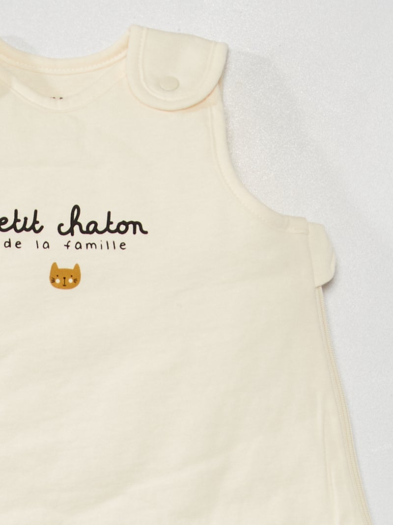 Saco de dormir para bebé de algodón - TOG 2 BLANCO - Kiabi