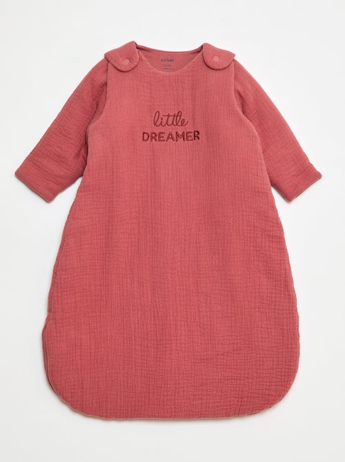 Saco de dormir para bebé de gasa de algodón con mangas desmontables TOG 2,5 - Kiabi Saco de dormir para bebé de gasa de algodón con mangas desmontables TOG 2,5 - Kiabi