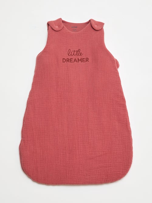 Saco de dormir para bebé de gasa de algodón con mangas desmontables TOG 2,5 - Kiabi Saco de dormir para bebé de gasa de algodón con mangas desmontables TOG 2,5 - Kiabi