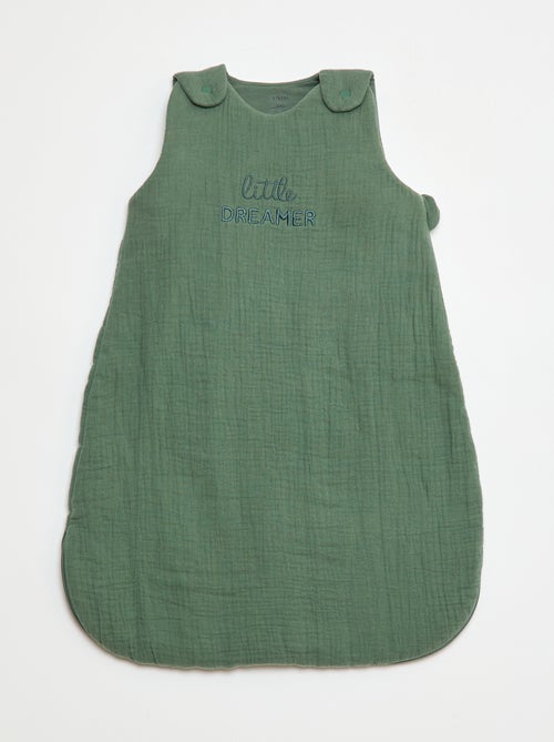 Saco de dormir para bebé de gasa de algodón con mangas desmontables TOG 2,5 - Kiabi Saco de dormir para bebé de gasa de algodón con mangas desmontables TOG 2,5 - Kiabi
