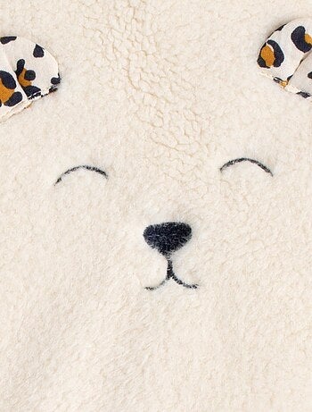 Saco de dormir para bebé recién nacido de invierno en sherpa con detalles de estampado - SAUTHON