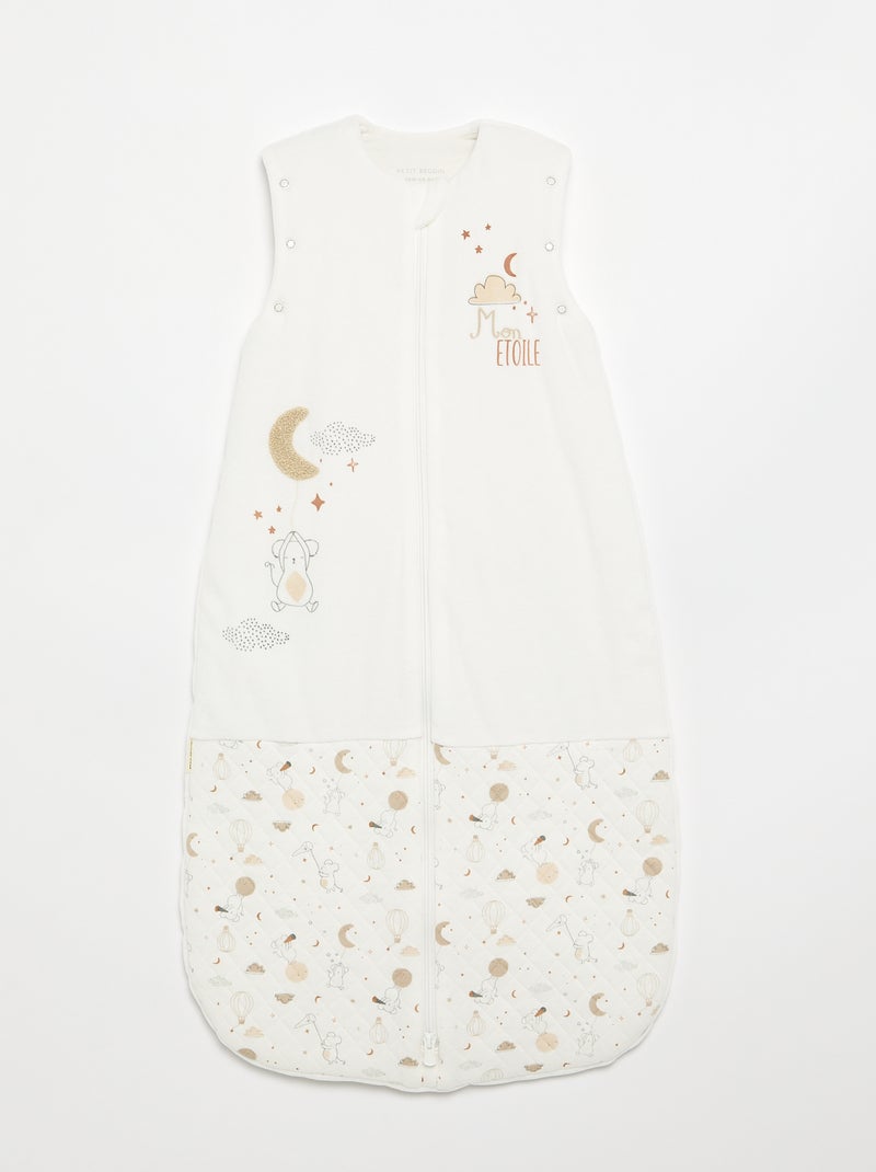 Saco de dormir 'Petit Béguin' con mangas extraíbles Beige - Kiabi