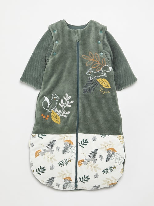 Saco de dormir 'Petit Béguin' de terciopelo con mangas extraíbles - Kiabi Saco de dormir 'Petit Béguin' de terciopelo con mangas extraíbles - Kiabi