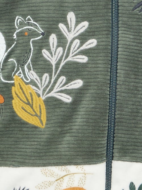 Saco de dormir 'Petit Béguin' de terciopelo con mangas extraíbles - Kiabi Saco de dormir 'Petit Béguin' de terciopelo con mangas extraíbles - Kiabi