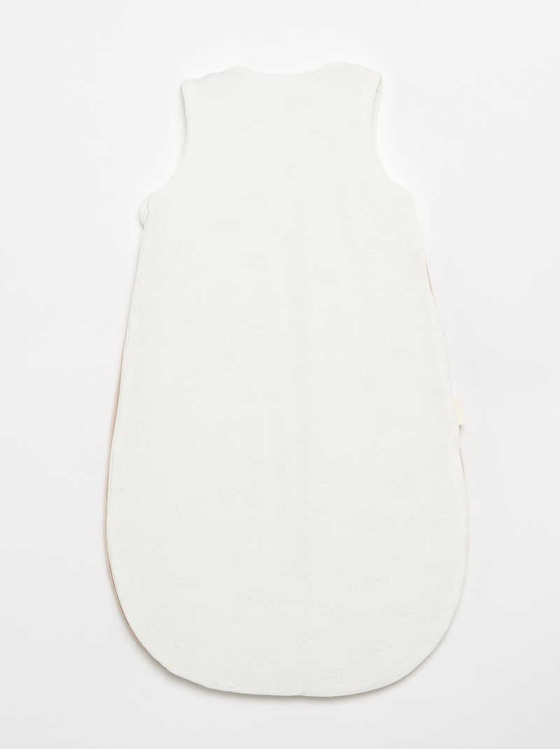 Saco de dormir 'Petit Béguin' sin mangas con aspecto de terciopelo Beige - Kiabi