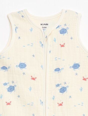 Saco de dormir sin mangas animado en gasa de algodón TOG 1