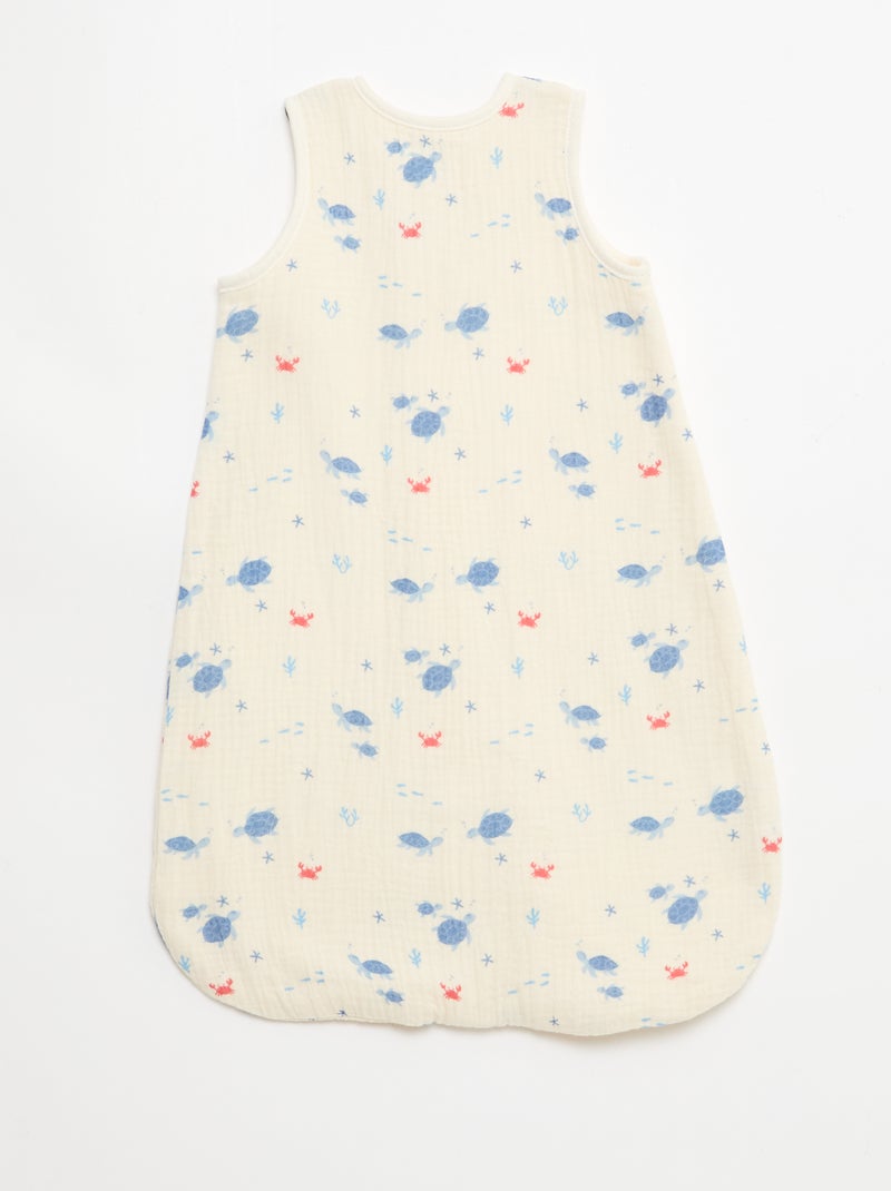 Saco de dormir sin mangas animado en gasa de algodón TOG 1 Beige - Kiabi