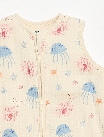 Saco de dormir sin mangas animado en gasa de algodón TOG 1