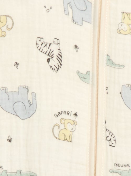 Saco de dormir sin mangas con cremallera en algodón - Kiabi