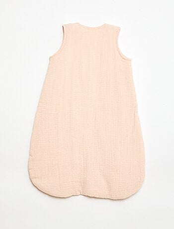 Saco de dormir sin mangas con cremallera en algodón