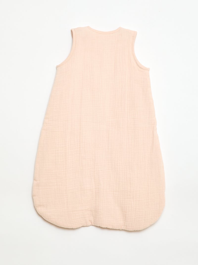 Saco de dormir sin mangas con cremallera en algodón Rosa - Kiabi