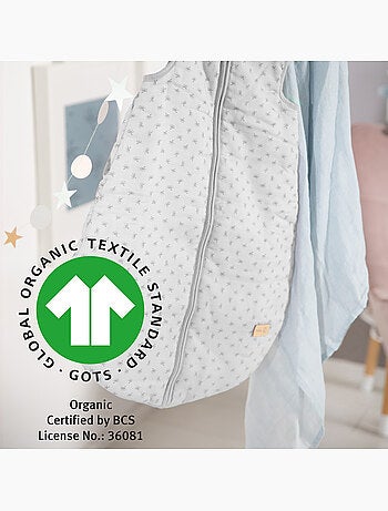 Saco de dormir sin mangas en algodón orgánico 'Roba lil planet'