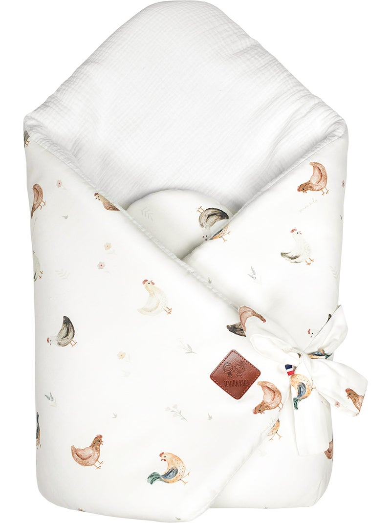 Saco envolvente en algodón | SEVIRA KIDS Crudo - Kiabi