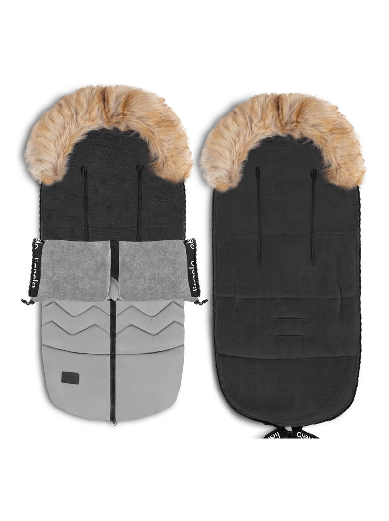 Saco para cochecito LIONELO Frode - Universal - Piel extraíble - Impermeable Gris - Kiabi