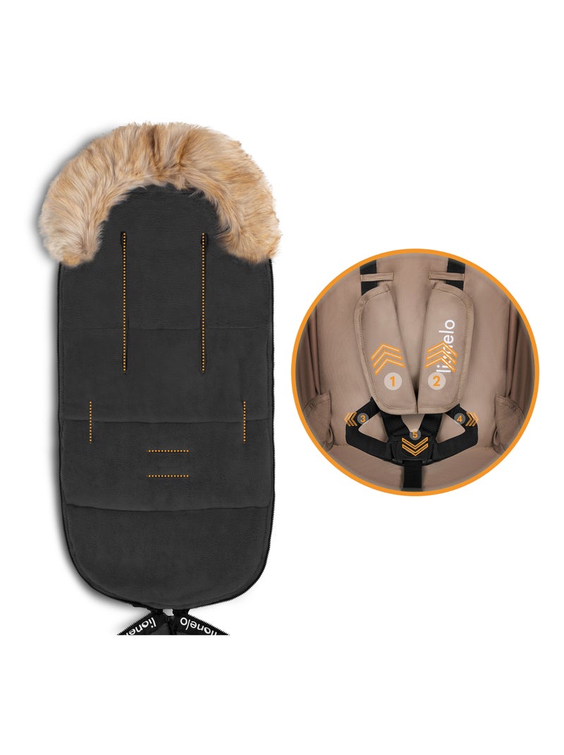 Saco para cochecito LIONELO Frode - Universal - Piel extraíble - Impermeable Gris - Kiabi