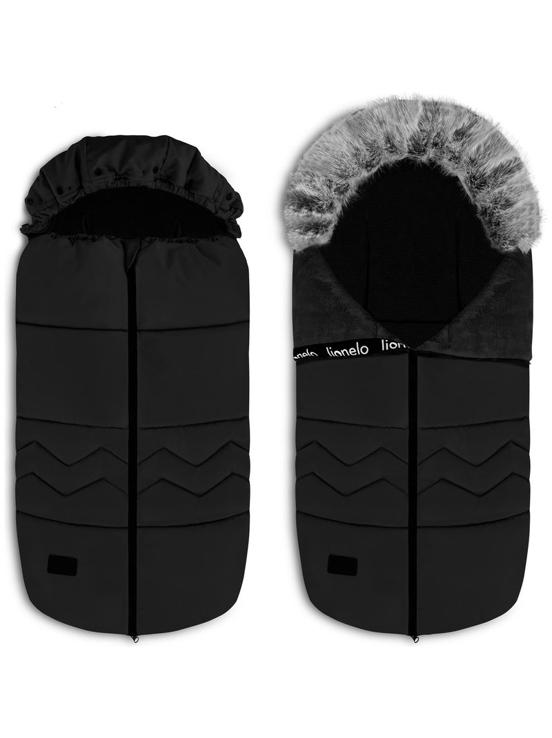 Saco para cochecito LIONELO Frode - Universal - Piel extraíble - Impermeable Negro - Kiabi