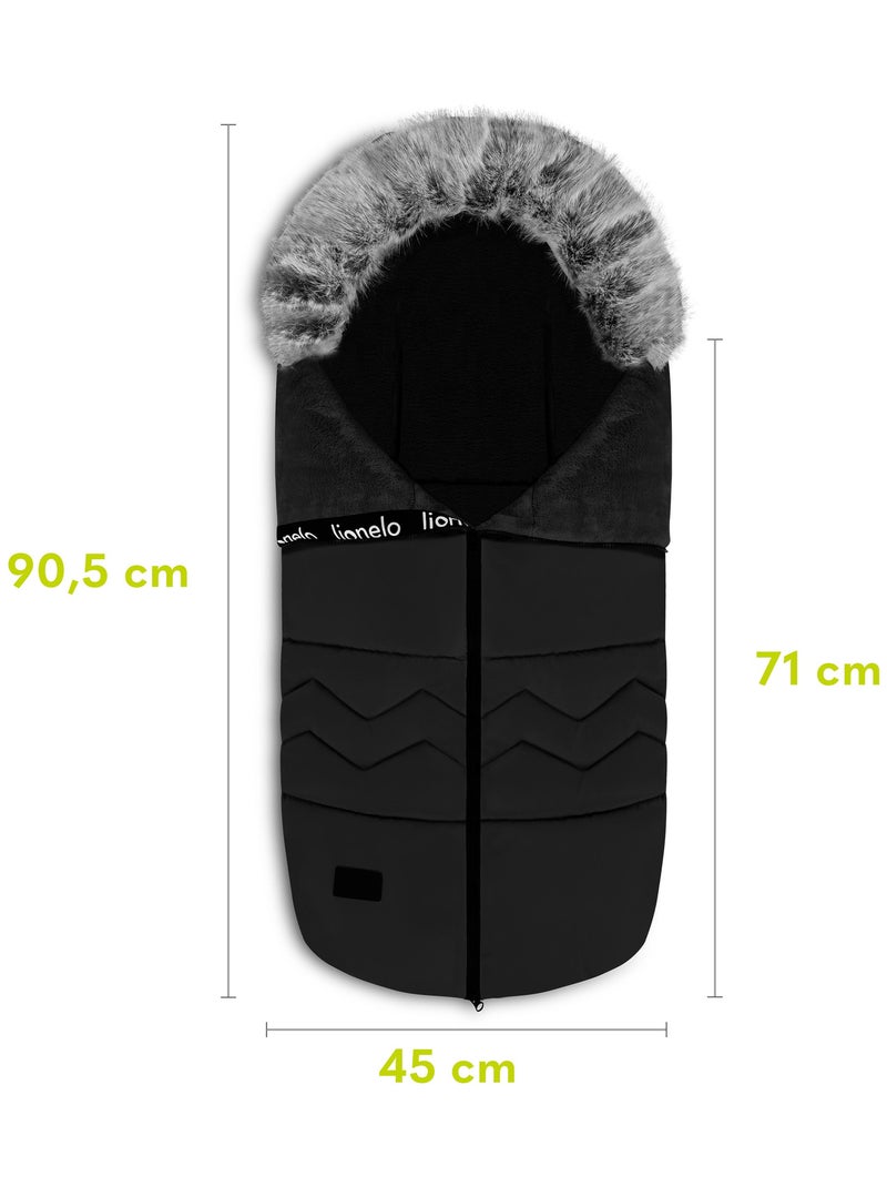 Saco para cochecito LIONELO Frode - Universal - Piel extraíble - Impermeable Negro - Kiabi