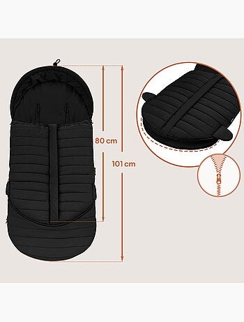 Saco para cochecito LIONELO Oli - Universal - Impermeable - +5 a -20 °C - Filtro UV
