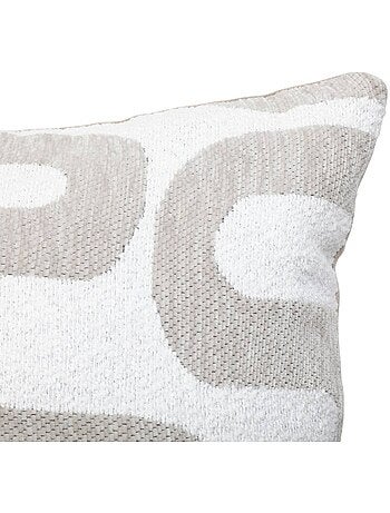Safina cojín jacquard de lino beige 40x40cm