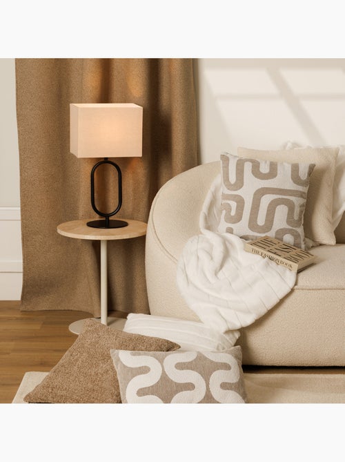 Safina cojín jacquard de lino beige 40x40cm - Kiabi