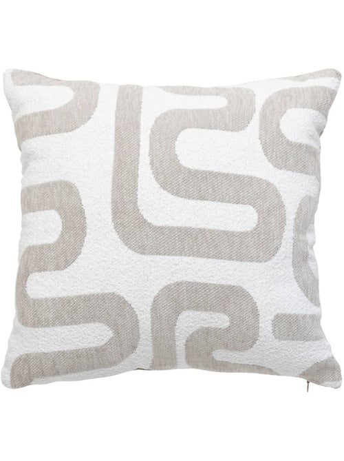 Safina cojín jacquard de lino beige 40x40cm - Kiabi