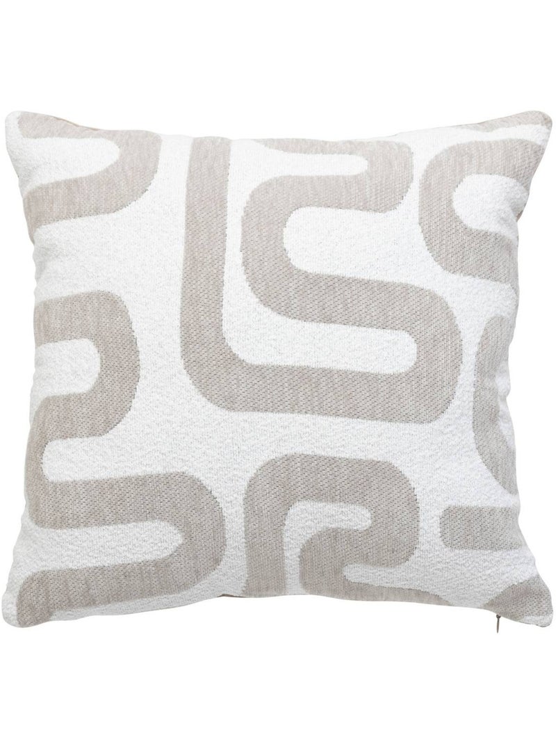 Safina cojín jacquard de lino beige 40x40cm Verdín - Kiabi