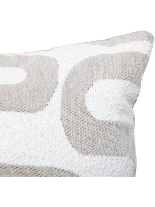 Safina cojín jacquard de lino beige 40x40cm - Kiabi