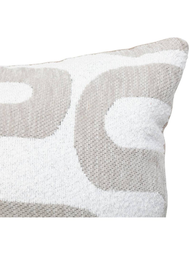 Safina cojín jacquard de lino beige 40x40cm Verdín - Kiabi