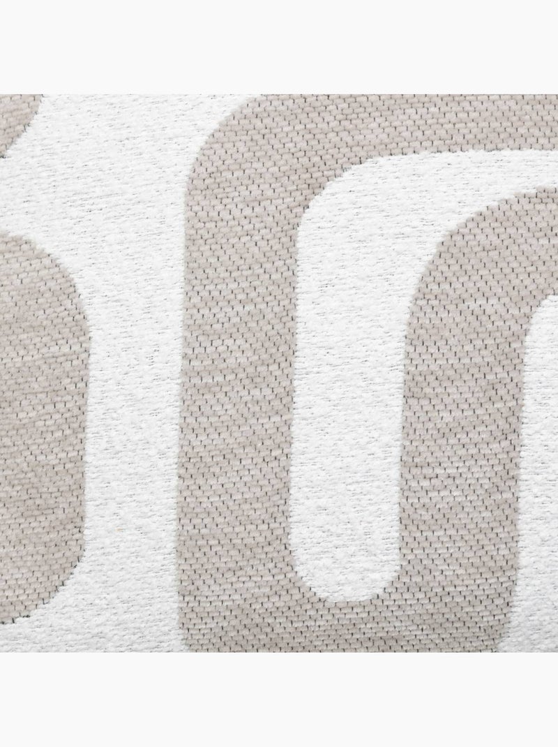 Safina cojín jacquard de lino beige 40x40cm Verdín - Kiabi