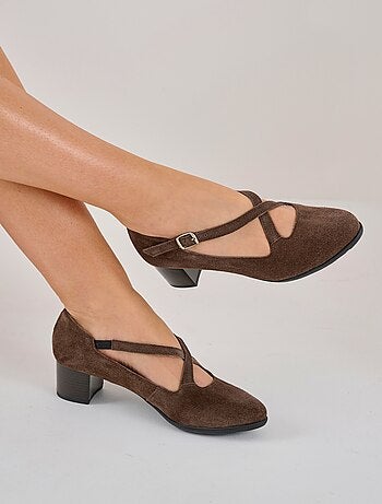 Tacones anchos de piel confort - Afibel