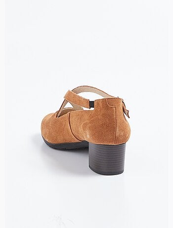 Tacones anchos de piel confort