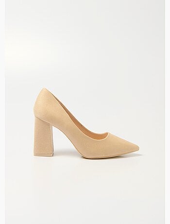 Salón de tacón alto con acabado ancho de ante - AFIBEL