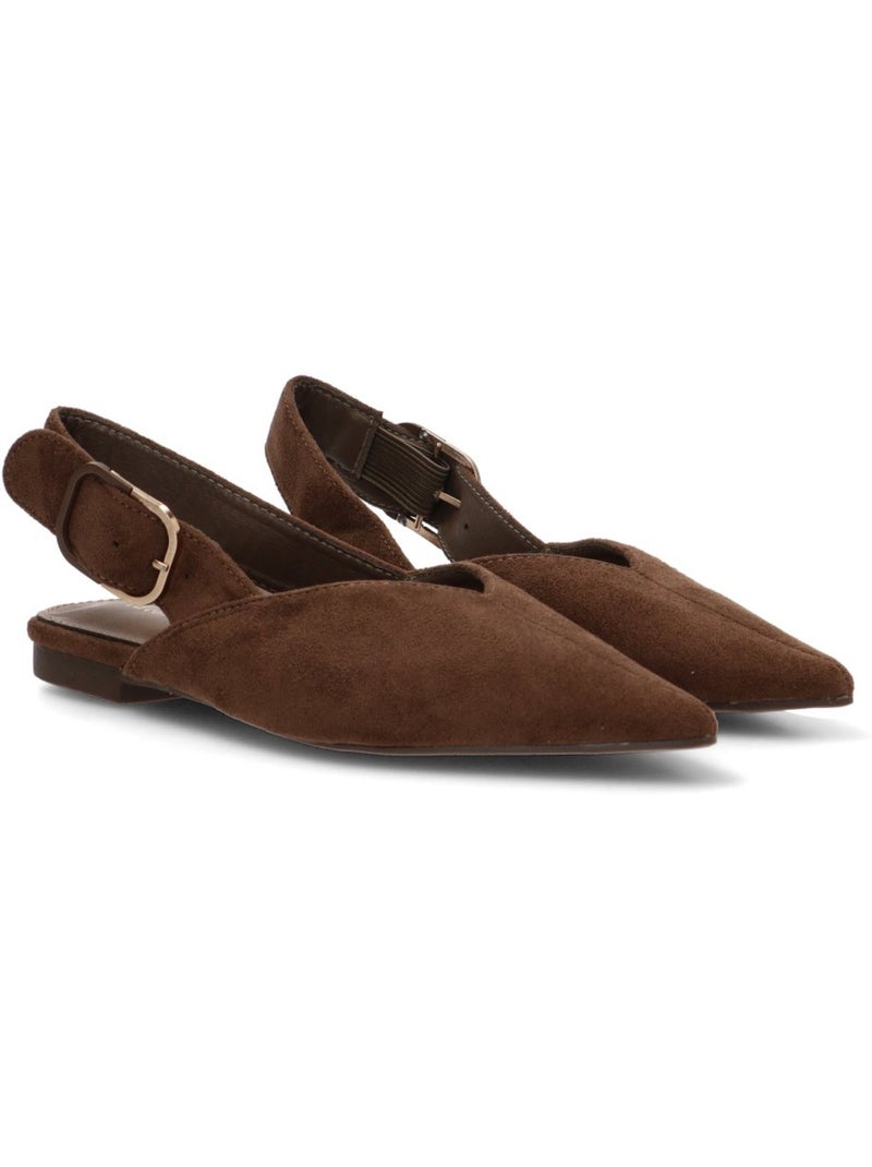 Salon diario mujer suela plana - ideal shoes Marrón capuchino - Kiabi