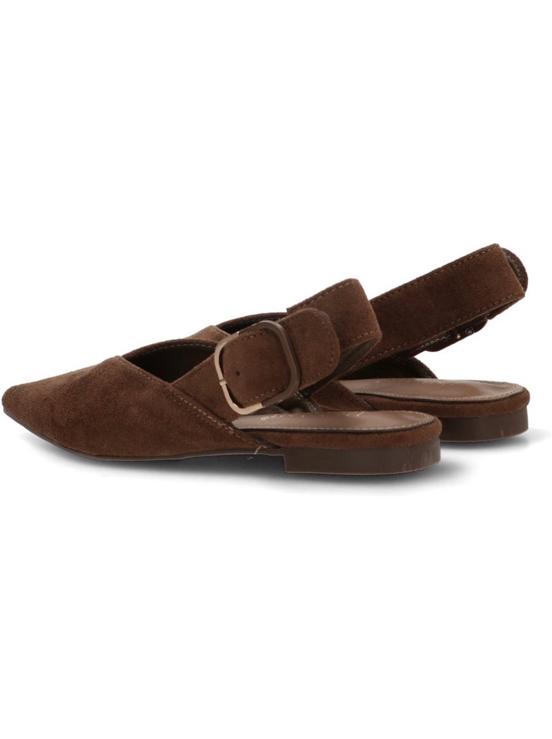 Salon diario mujer suela plana - ideal shoes Marrón capuchino - Kiabi