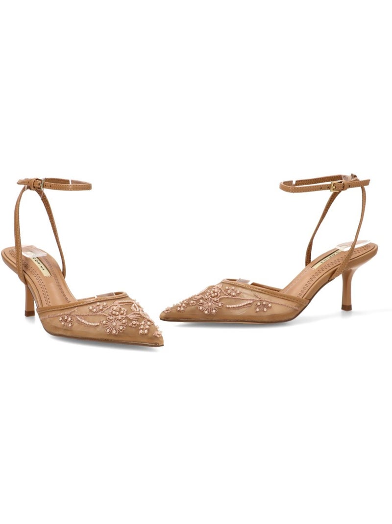 Salon Vestir Mujer Tacón Medio - Luna Camel - Kiabi