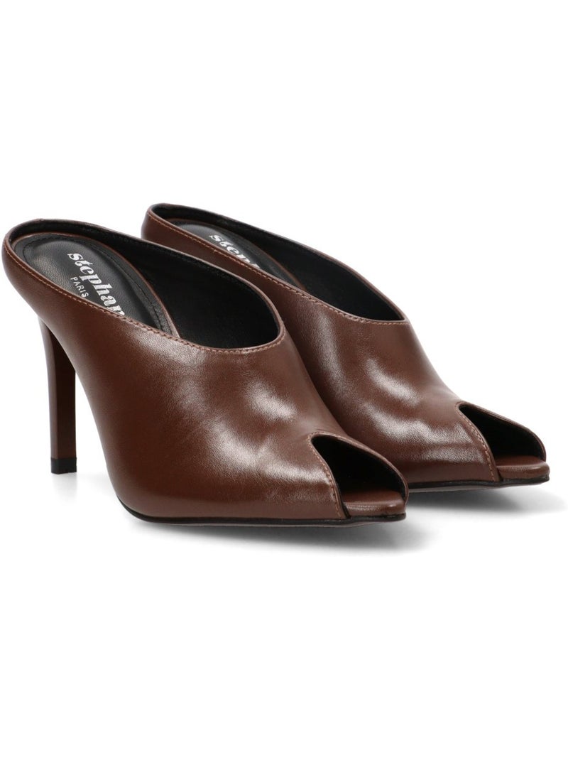 Salon weekend mujer tacón alto - ideal shoes Marrón - Kiabi