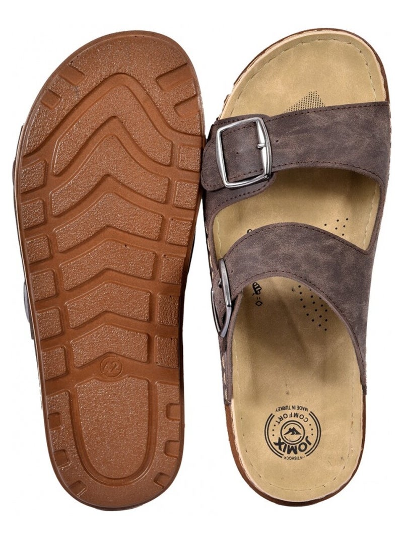 Sandales PREMIUM Marrón - Kiabi